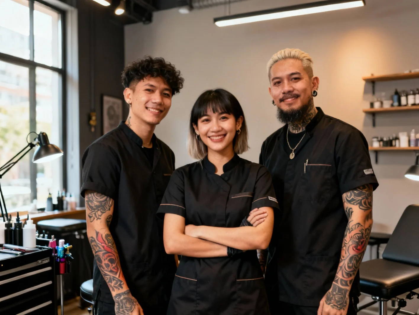 Équipe de tatoueurs professionnels à Nantes